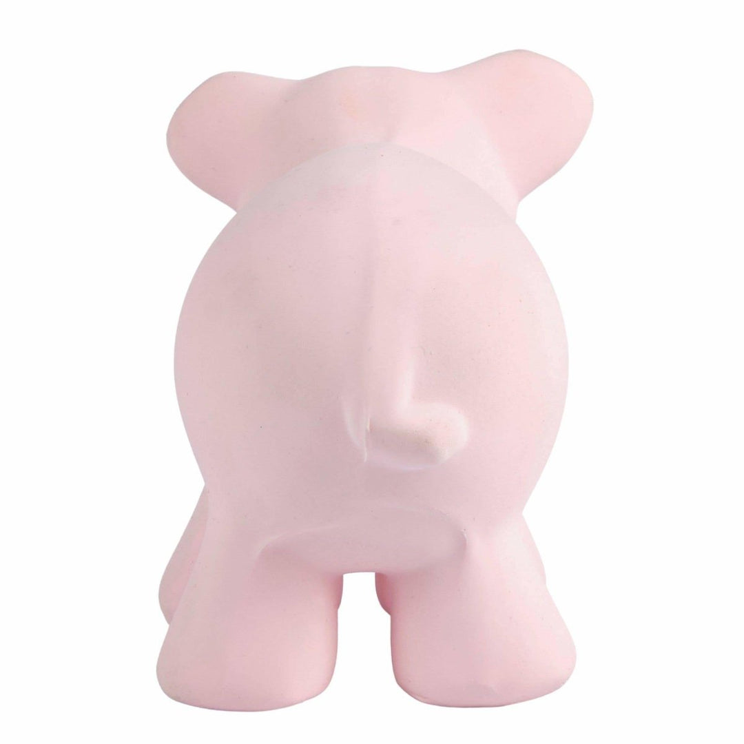 Natural Organic Rubber Teether, Rattle &amp; Bath Toy - Pig | Tikiri Toys LLC | Toys - Bee Like Kids