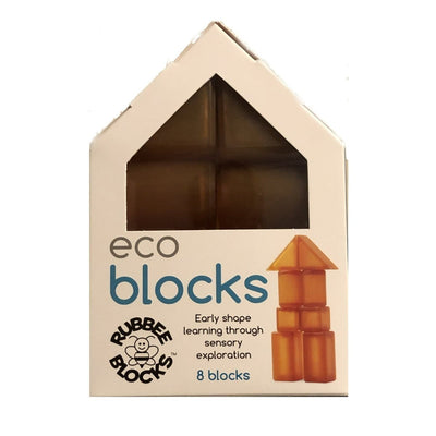 Natural Rubber Building Blocks | ecopiggy | Baby Essentials - Bee Like Kids