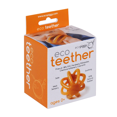 Natural Rubber Teether Ball | ecopiggy | Baby Essentials - Bee Like Kids