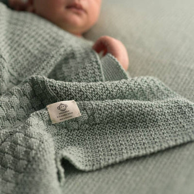 Organic Baby Blanket - Sage | micu micu | Bedding - Bee Like Kids