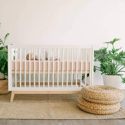Organic Bamboo Crib Sheet Set - Rose /Abstract Floral | goumikids | Bedding - Bee Like Kids