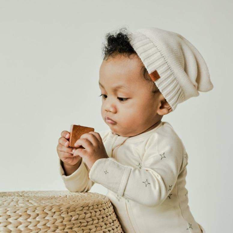 Organic Cotton Knit Beanie - Milk | goumikids | Baby Clothes - Bee Like Kids