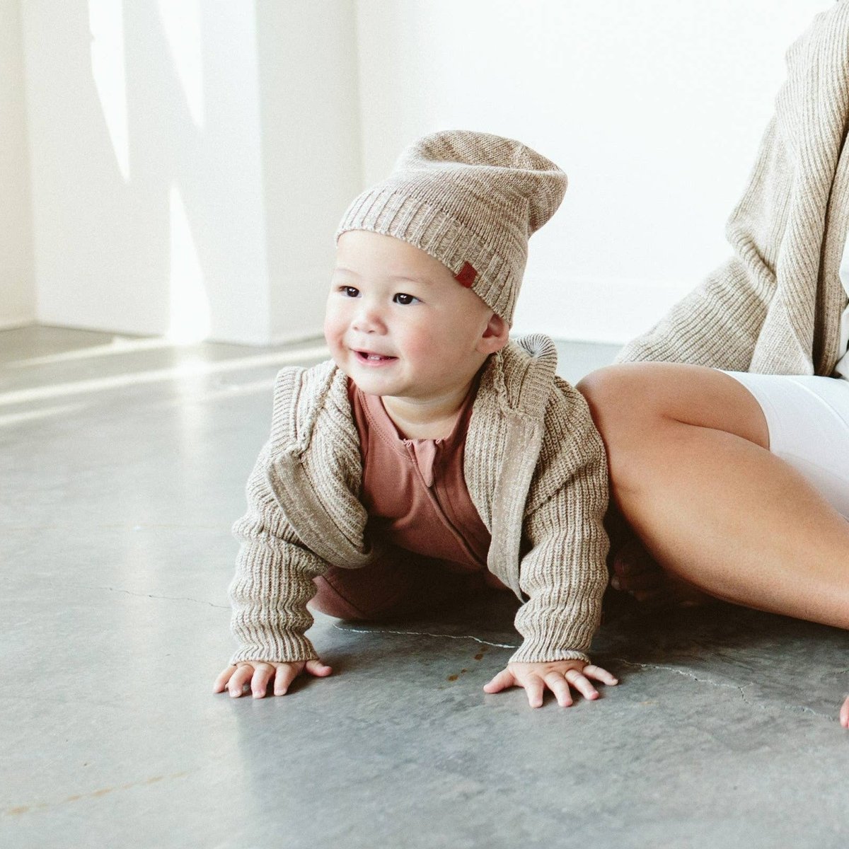 Organic Cotton Knit Beanie - Pecan | goumikids | Hats, Socks & Shoes - Bee Like Kids