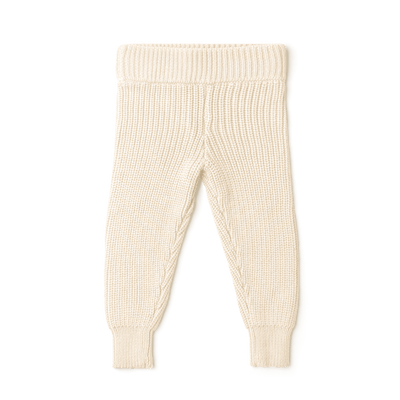 Organic Cotton Knit Pants - Milk | goumikids | Baby Clothes - Bee Like Kids