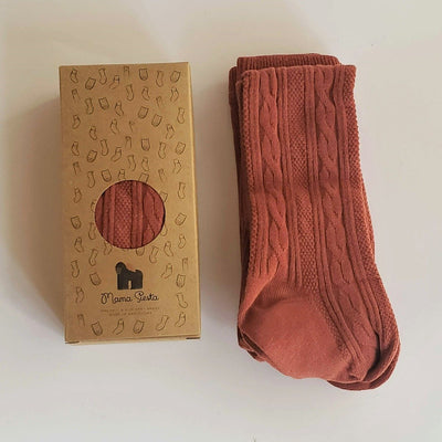 Organic Earth Leggings - Pale Red | Mama Siesta | Hats, Socks & Shoes - Bee Like Kids