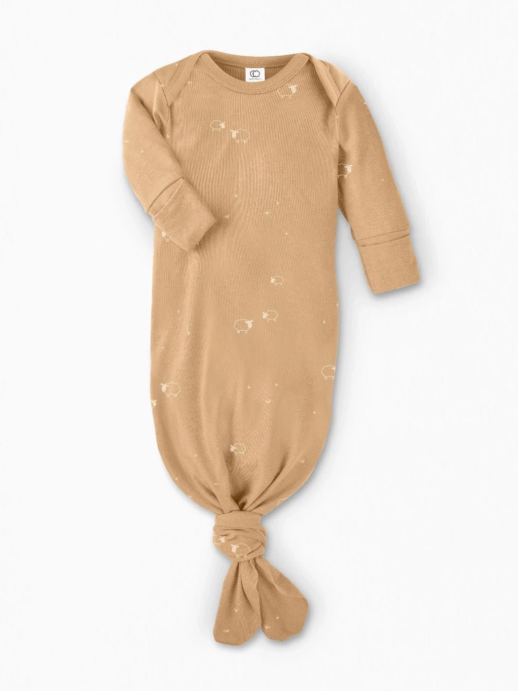 Organic Infant Knotted Gown Tan | Colored Organics | Bee Like Kids