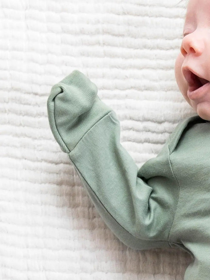 Organic Infant Knotted Gown Thyme | Colored Organics | Bee Like Kids