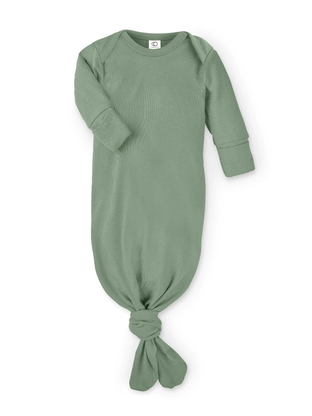 Organic Newborn Knotted Gown Thyme | Colored Organics | Bee Like Kids
