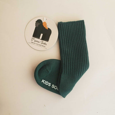 Organic Knee High Anti Slip Kids Socks - Moss | Mama Siesta | Hats, Socks & Shoes - Bee Like Kids