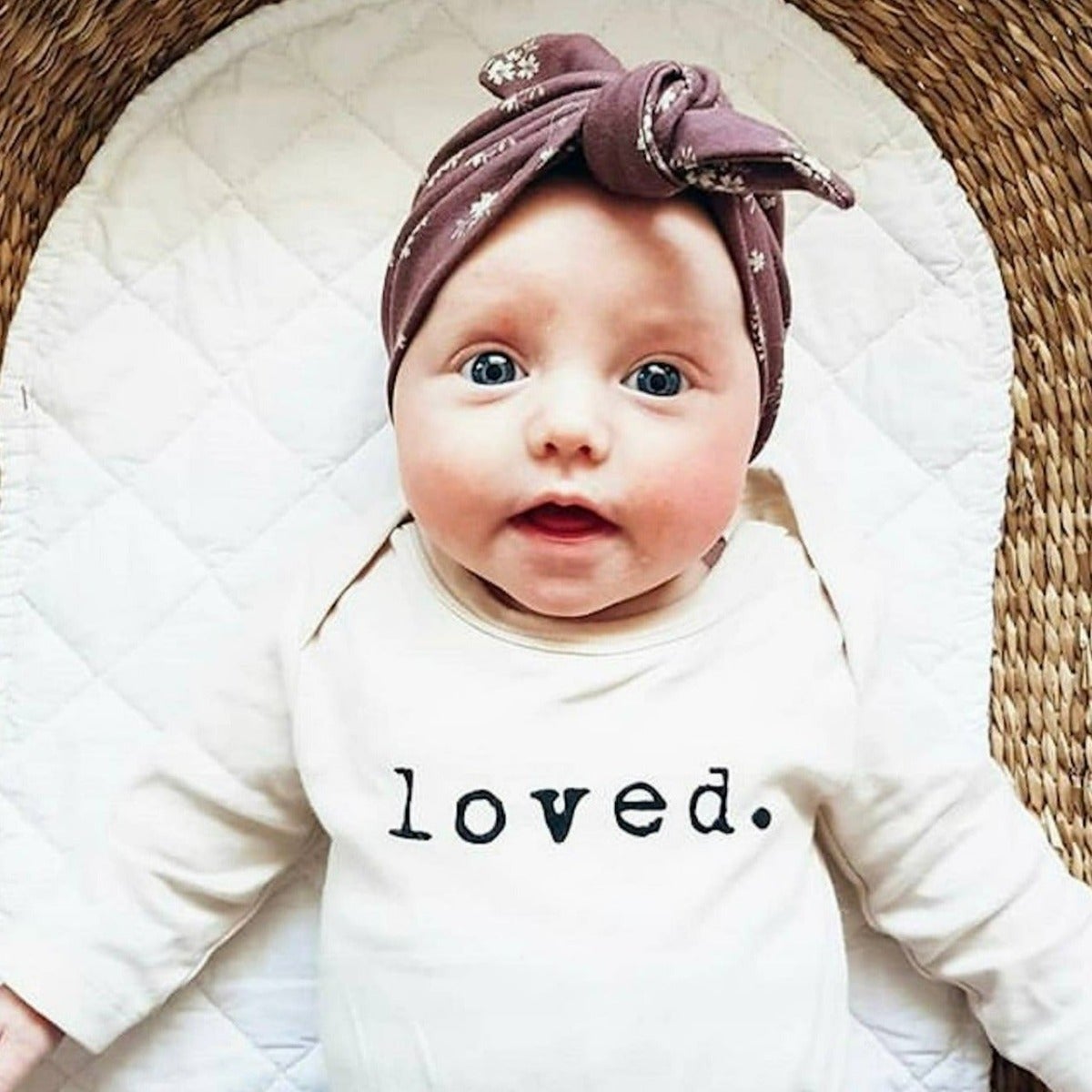 Organic Long Sleeve Bodysuit - Loved | Tenth & Pine | Baby Clothes - Bee Like Kids