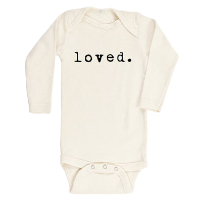 Organic Long Sleeve Bodysuit - Loved | Tenth & Pine | Baby Clothes - Bee Like Kids