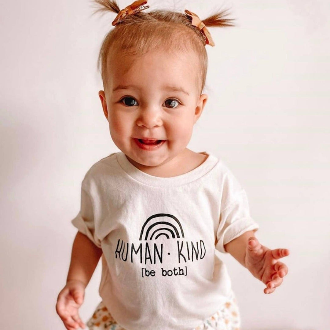 Organic Short Sleeve Tee - Human Kind Be Both | Tenth &amp; Pine | Baby Clothes - Bee Like Kids