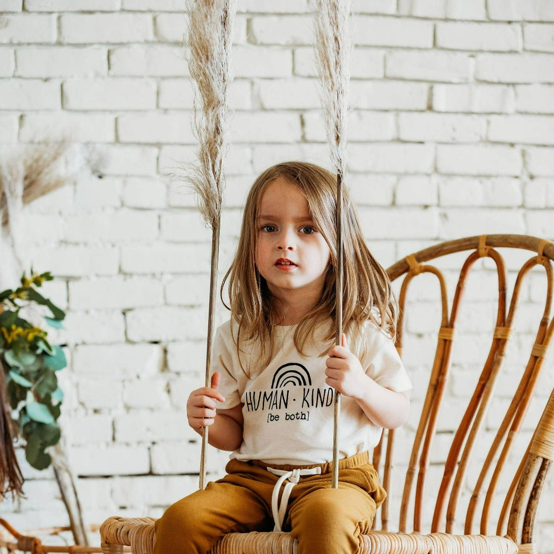 Organic Short Sleeve Tee - Human Kind Be Both | Tenth & Pine | Baby Clothes - Bee Like Kids