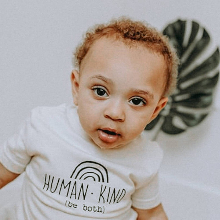 Organic Short Sleeve Tee - Human Kind Be Both | Tenth &amp; Pine | Baby Clothes - Bee Like Kids