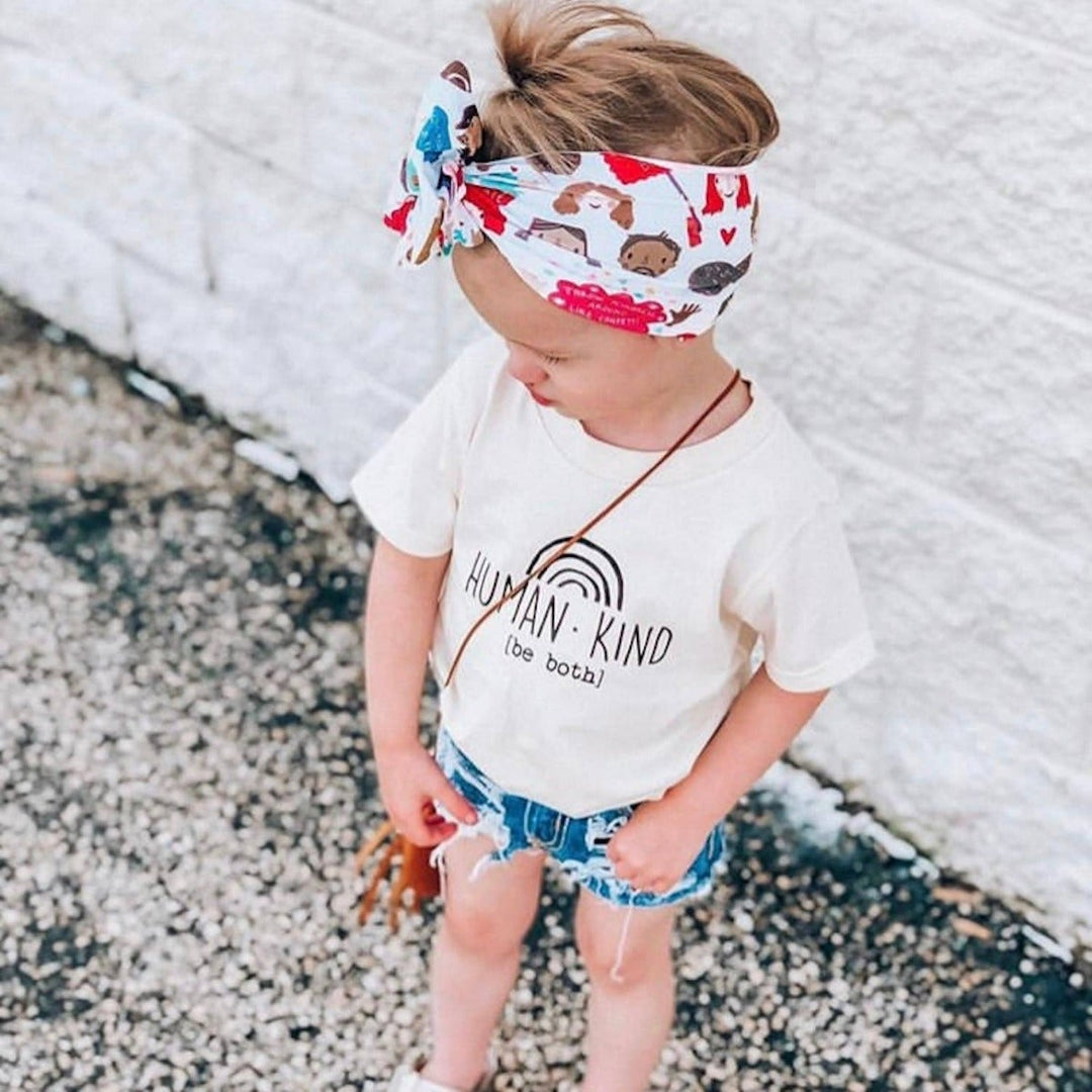 Organic Short Sleeve Tee - Human Kind Be Both | Tenth &amp; Pine | Baby Clothes - Bee Like Kids
