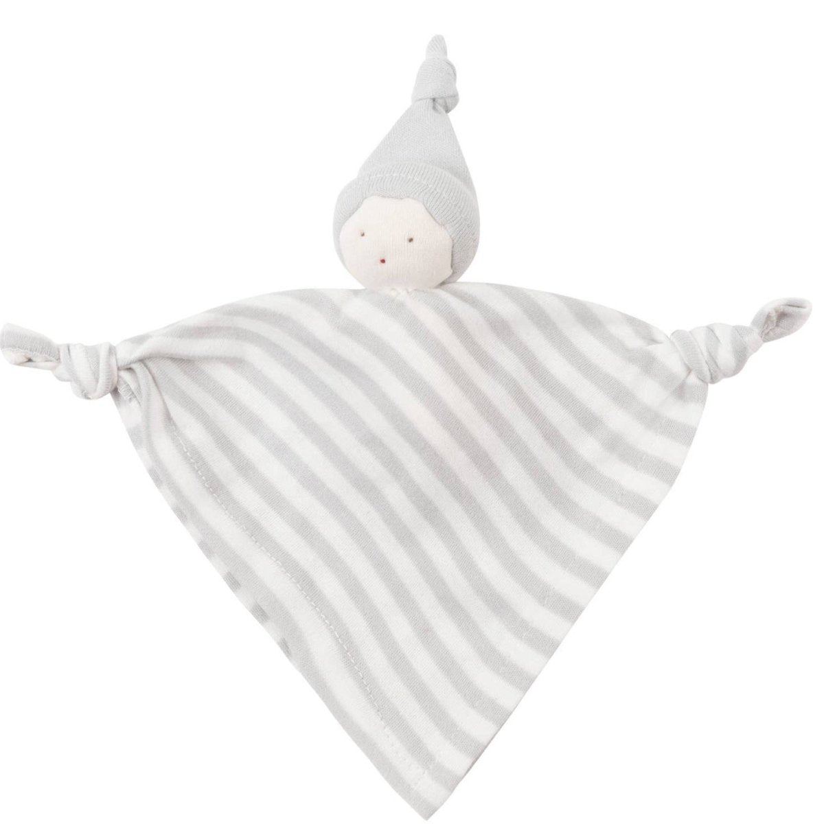 Organic Sleeping Lovey - Gray Stripe | Under the Nile | Lovey - Bee Like Kids