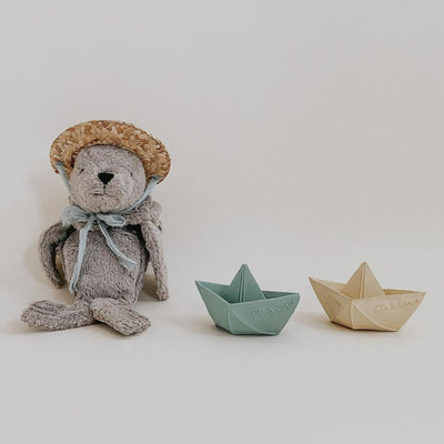 Origami Boat | Non-toxic Natural Rubber Bath Toys |Olie and Carol | Bee Like Kids