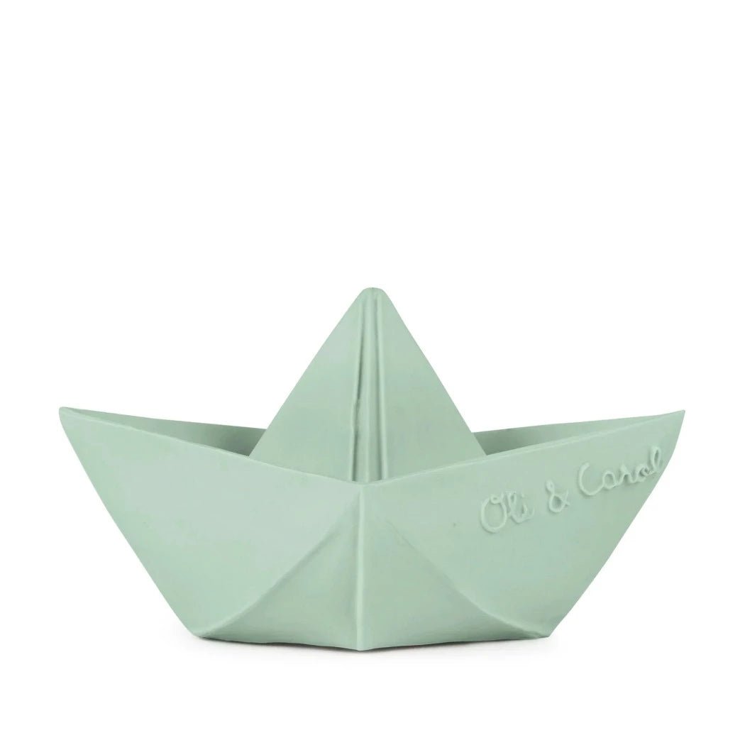 Origami Boat | Non-toxic Natural Rubber Bath Toys |Olie and Carol | Bee Like Kids