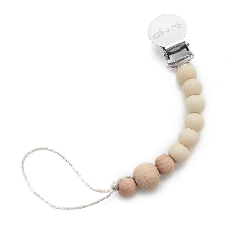 Pacifier Clip - Natural Wood | Ali+Oli | Baby Essentials - Bee Like Kids