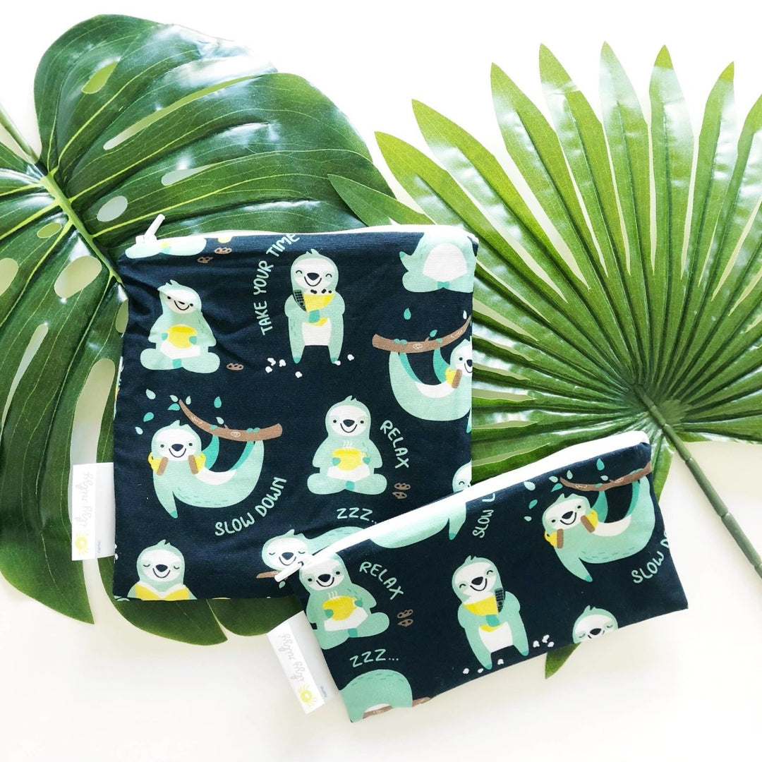 PhiliSLOTHical Reusable Snack &amp; Everything Bag | Itzy Ritzy | Feeding - Bee Like Kids