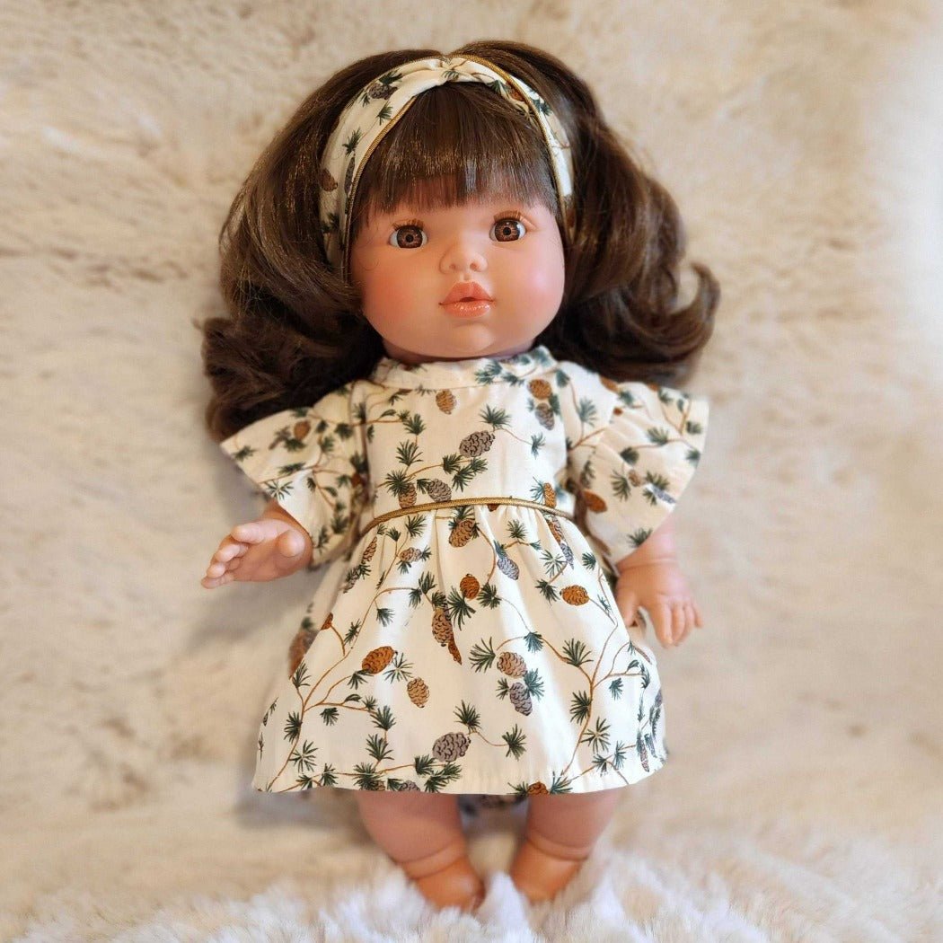 Minikane Daisy Luxury Roses dress with headband | Bee Like Kids