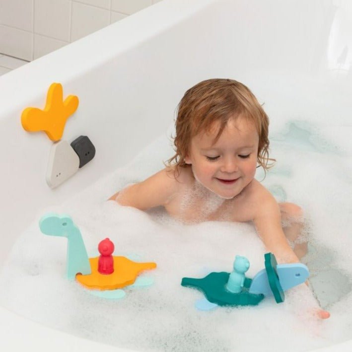 Puzzle Friends Fun in the Water - Dino World | Non Toxic Bath Toys BPA FRee | Quut Toys | Bee Like Kids