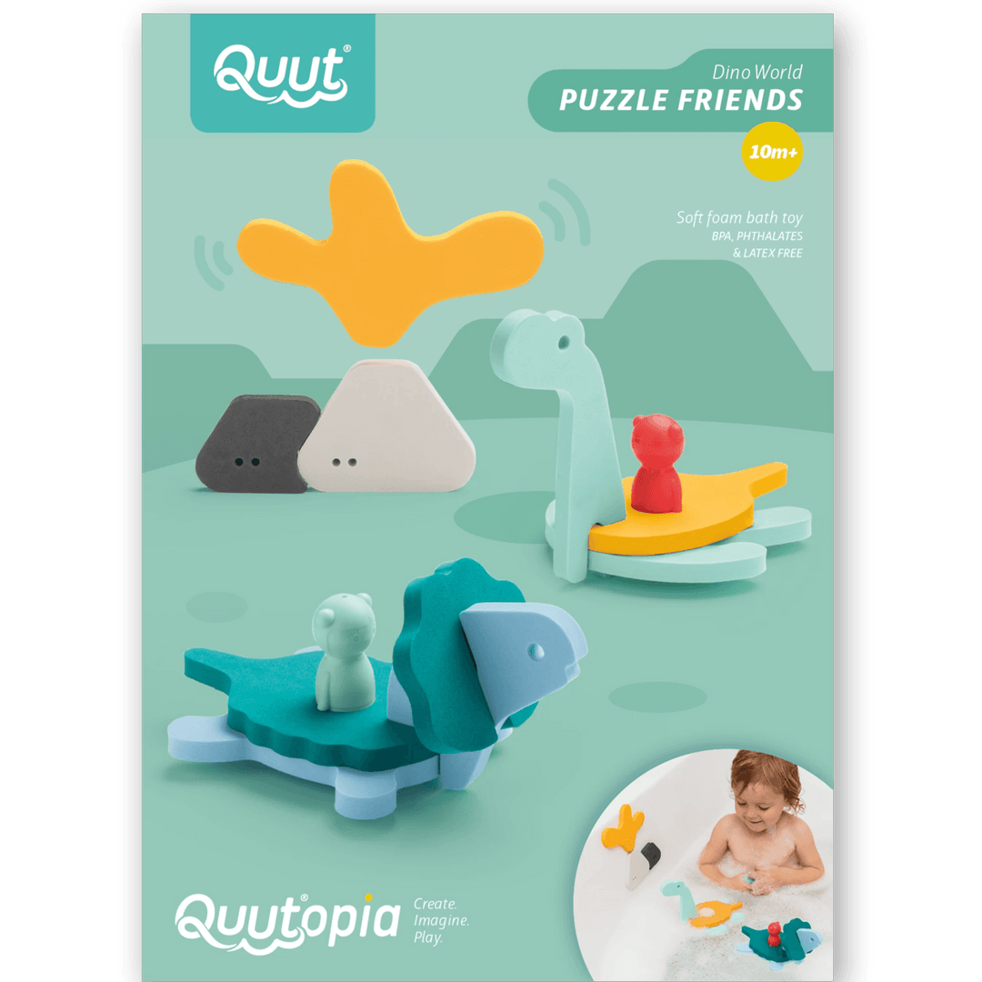 Puzzle Friends Fun in the Water - Dino World | Non Toxic Bath Toys BPA FRee | Quut Toys | Bee Like Kids