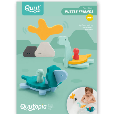 Puzzle Friends Fun in the Water - Dino World | Non Toxic Bath Toys BPA FRee | Quut Toys | Bee Like Kids