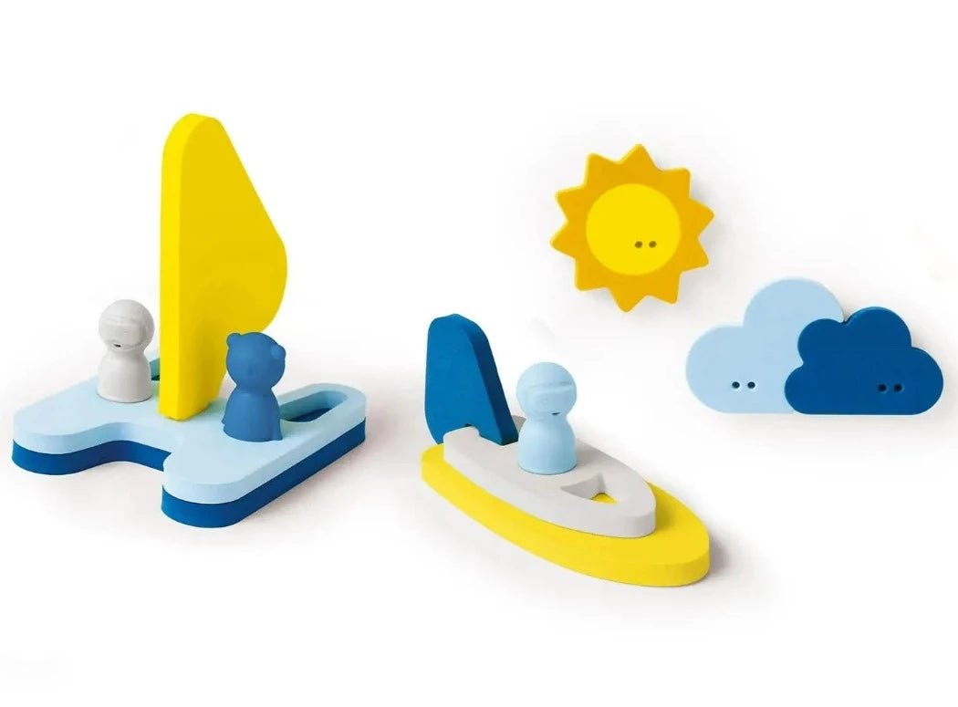 Puzzle Friends Fun in the Water - Sail Away  Non-Toxic BPA Free Bath Toys  Quut Toys  Bee Like Kids