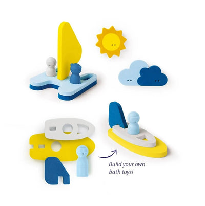 Puzzle Friends Fun in the Water - Sail Away  Non-Toxic BPA Free Bath Toys  Quut Toys  Bee Like Kids