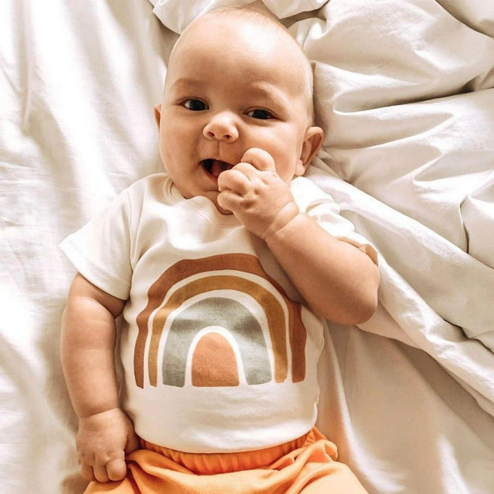 Rainbow Baby Organic Onesie- Short Sleeve | Urban Baby Co. | Baby Clothes - Bee Like Kids