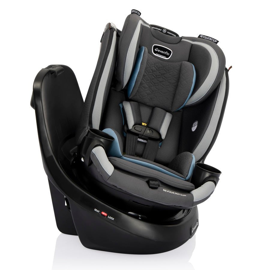 evenflo revolve 360 vs chicco 360 Revolve360 Slim 2-in-1 Rotational Car Seat with Quick Clean Cover – Bee Like Kids