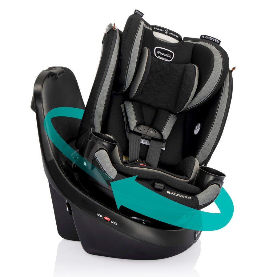 how to clean an evenflo car seat Revolve360 Slim 2-in-1 Rotational Car Seat with Quick Clean Cover – Bee Like Kids