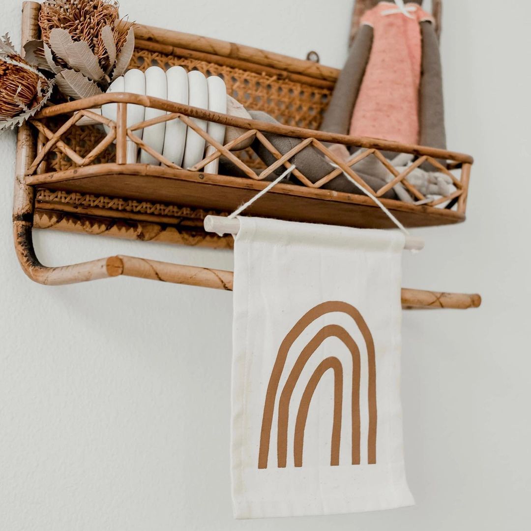 Rust Rainbow Hang Sign | Rainbow Decor | Imani Collective | Bee Like Kids