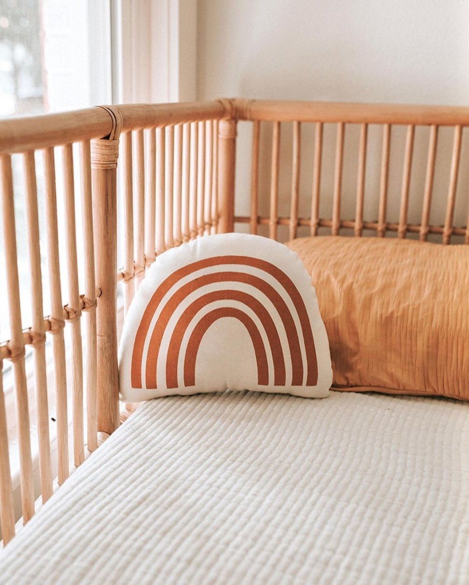 Rust Rainbow Pillow | Rainbow Baby Gifts | Imani Collective | Bee Like Kids