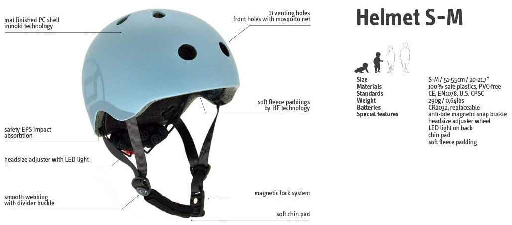 Scoot & Ride Helmet - Ash, Small