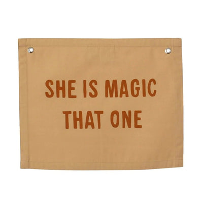 She is Magic Banner Peach | Imani Collective | Bee Like Kids
