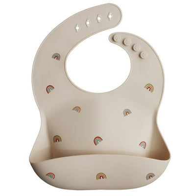 Silicone Baby Bib Rainbow | Mushie | Bee Like Kids