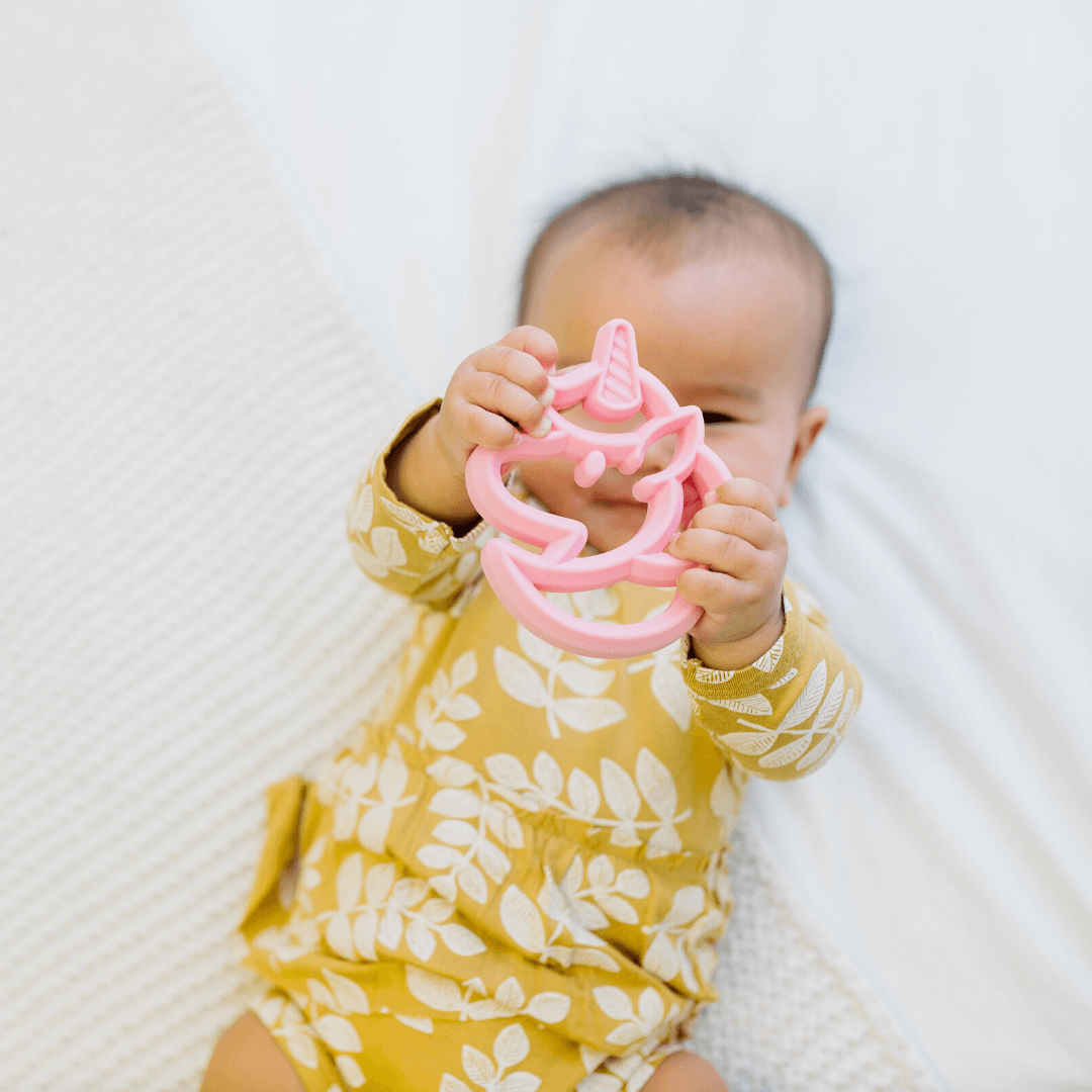Silicone Baby Teethers - Pink Unicorn | Itzy Ritzy | Baby Essentials - Bee Like Kids