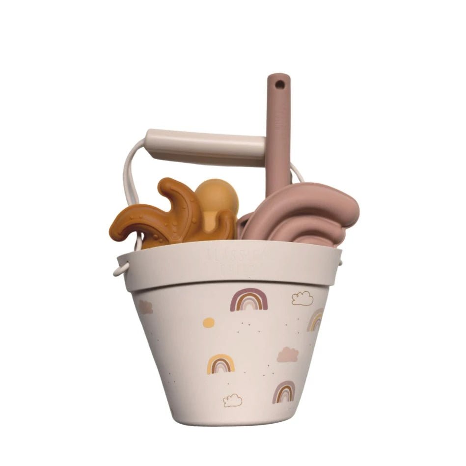 Silicone Beach Bucket and Toys - Chasing Rainbows