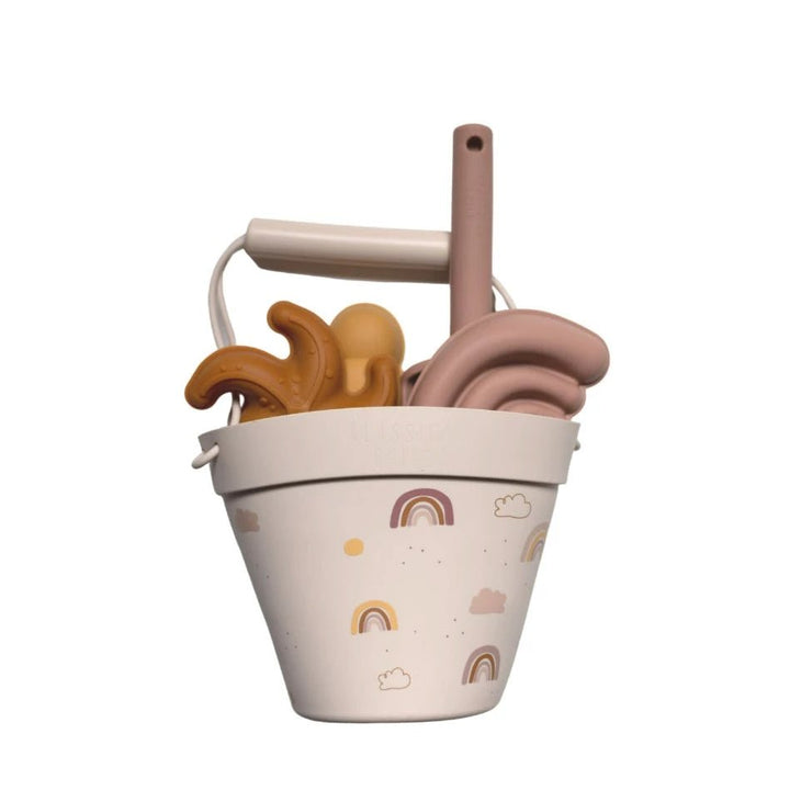 Silicone Beach Bucket and Toys - Chasing Rainbows