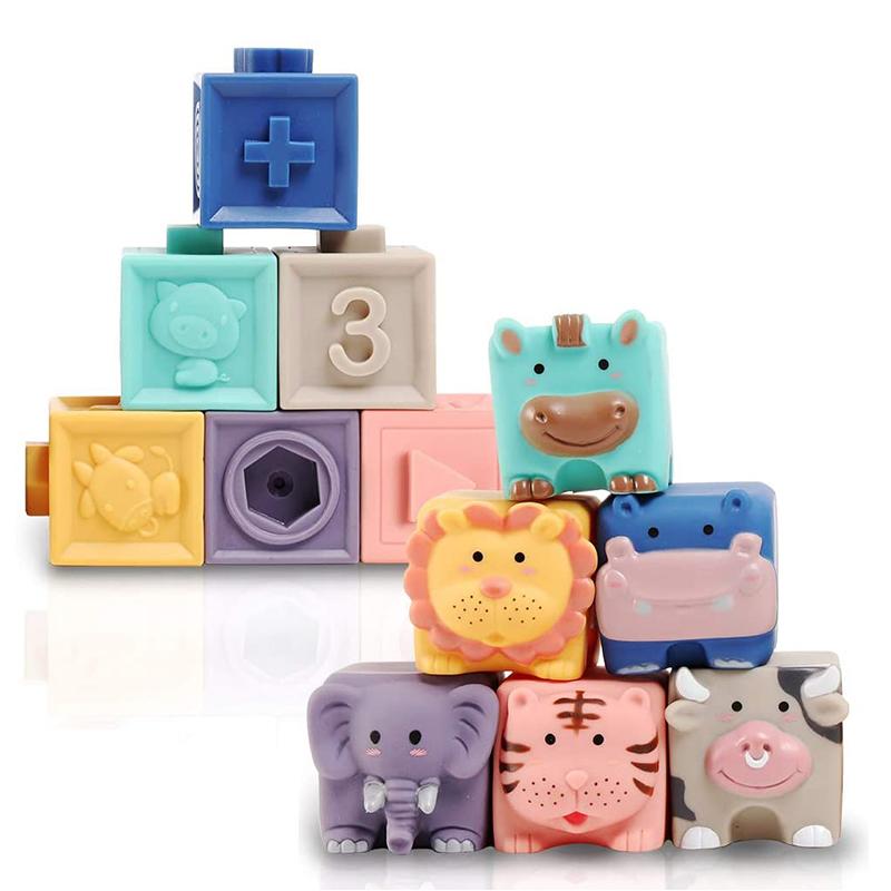 Silicone Stacking Blocks for Babies | Bee Like Kids | Toys - Bee Like Kids