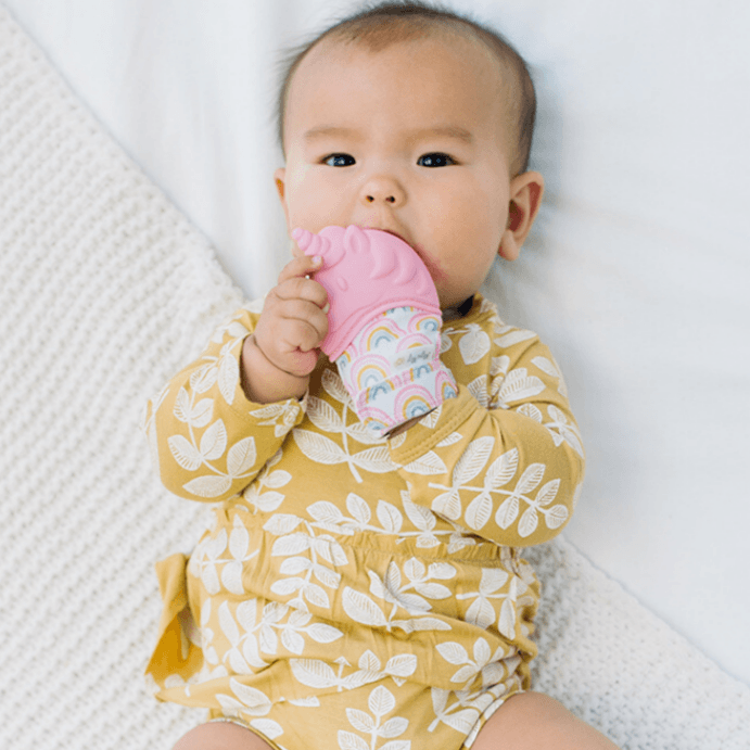 Silicone Teething Mitts - Unicorn | Itzy Ritzy | Baby Essentials - Bee Like Kids