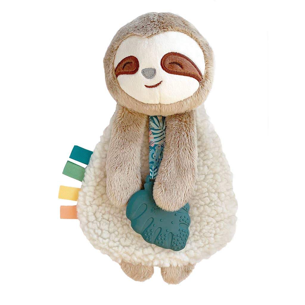 Sloth Plush with Silicone Teether Toy | Itzy Ritzy | Baby Essentials - Bee Like Kids
