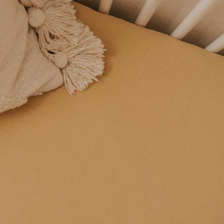 Solid Gauze Crib Sheet - Chestnut | Brixton Phoenix | Bedding - Bee Like Kids