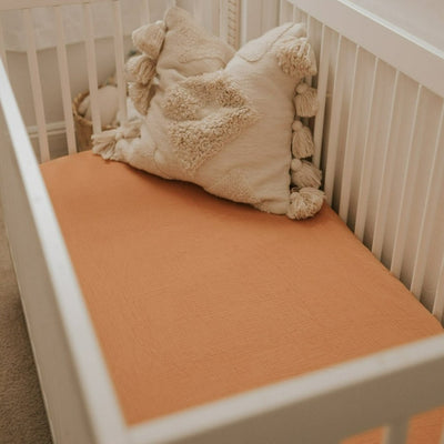 Solid Gauze Crib Sheet - Chestnut | Brixton Phoenix | Bedding - Bee Like Kids