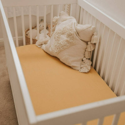 Solid Gauze Crib Sheet - Honey | Brixton Phoenix | Bedding - Bee Like Kids