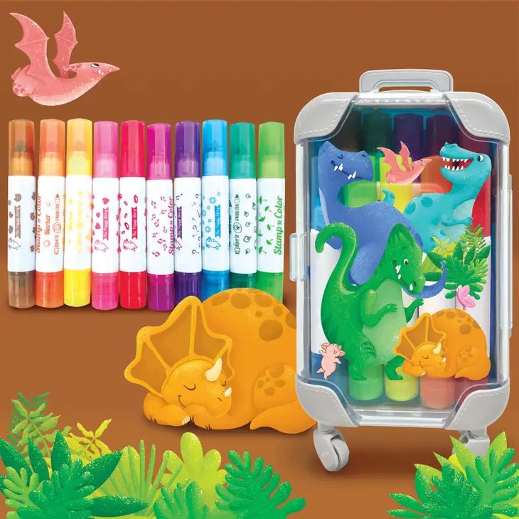 Stamp n Color Markers Dinosaur World | The Piggy Story | Bee Like Kids