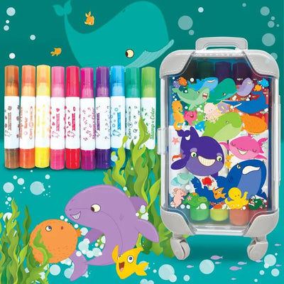Color Pop Stamp n Color Markers Under the Sea | Washable  Markers | Bee Like Kids