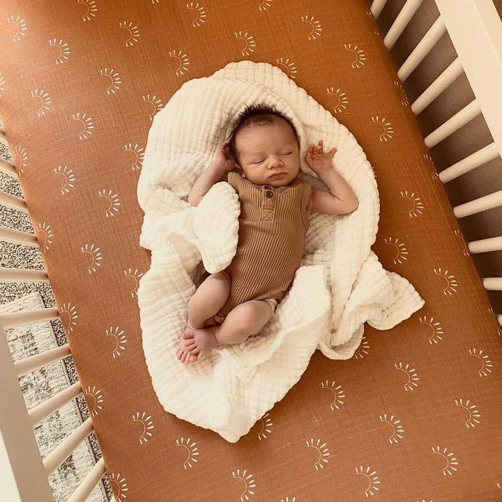 Sundown Muslin Crib Sheet | Brixton Phoenix | Bedding - Bee Like Kids